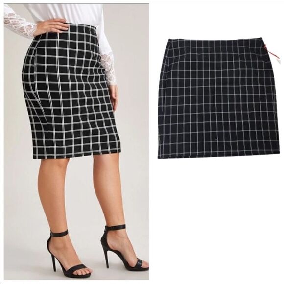 ELLE BLACK BODYCON SKIRT  - Picture 5 of 6